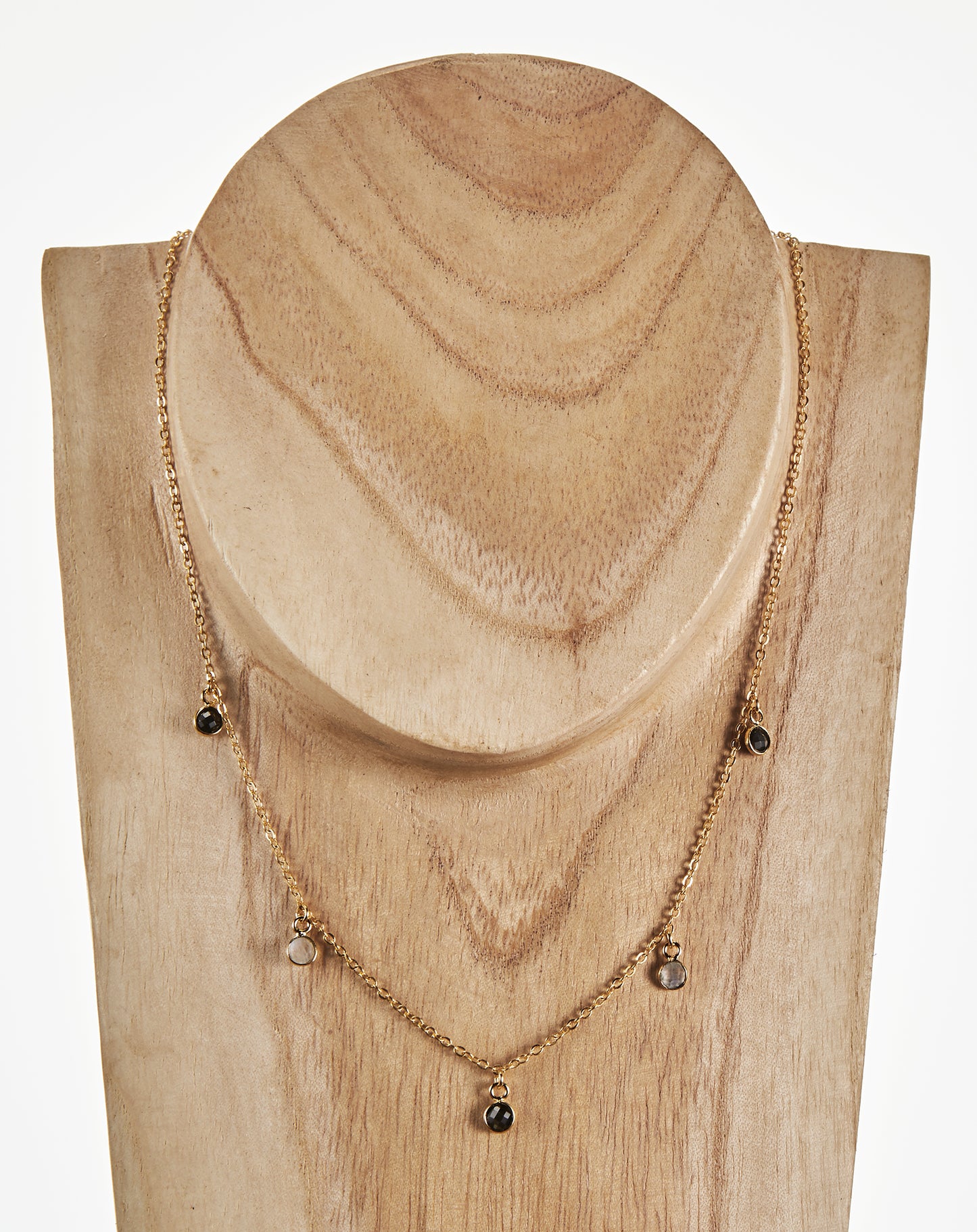 Necklace Claire BLACK ONYX / MOONSTONE