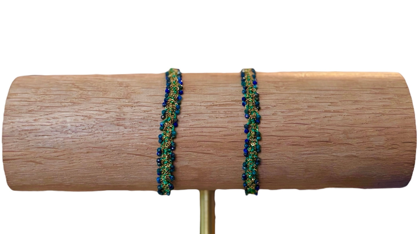 Bracelet Jeanne LAPIS-LAZULI / CHRYSOCOLLE