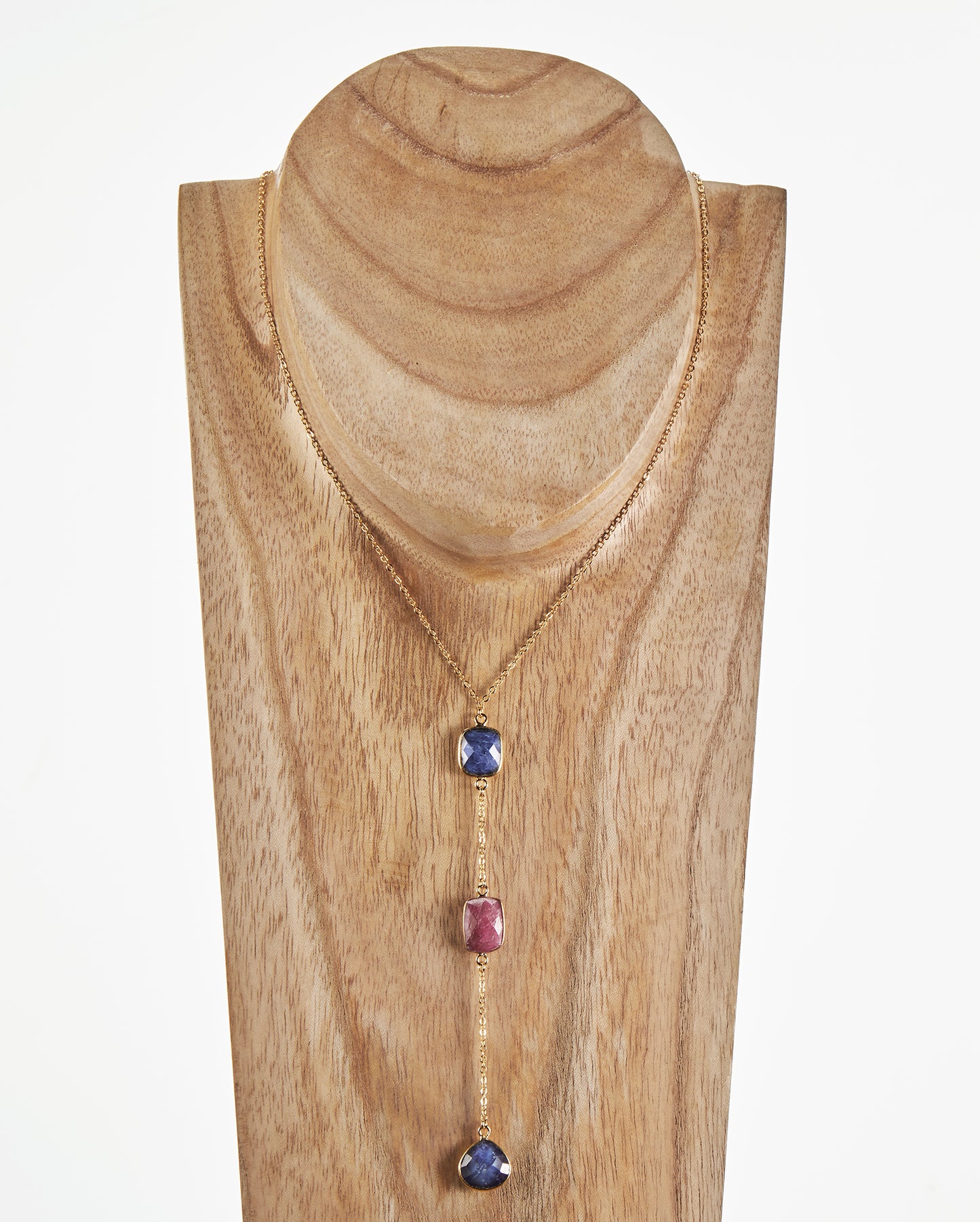Necklace Elena LAPIS LAZULI / PINK SILLIMANITE