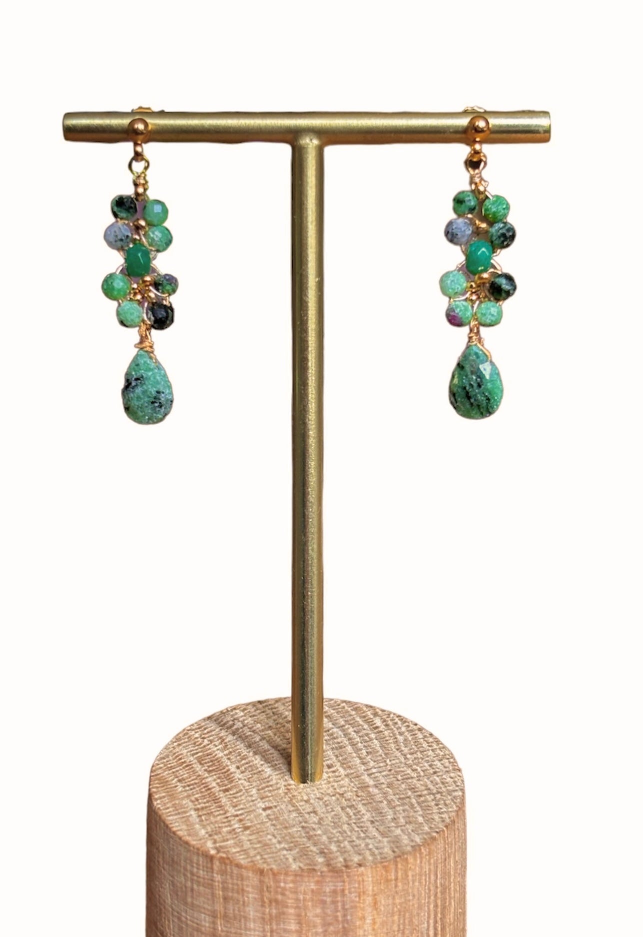 Boucles d'oreilles Victoire RUBIS ZOISITE