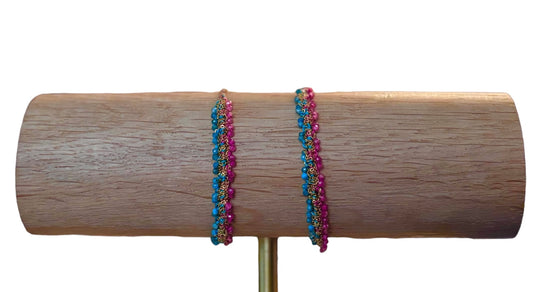 Bracelet Jeanne AMAZONITE / RUBELLITE