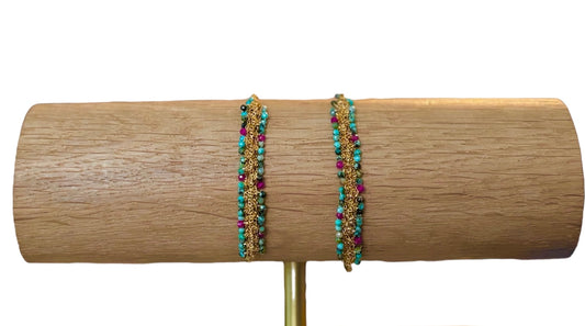 Bracelet Jeanne TURQUOISES / RUBELLITE