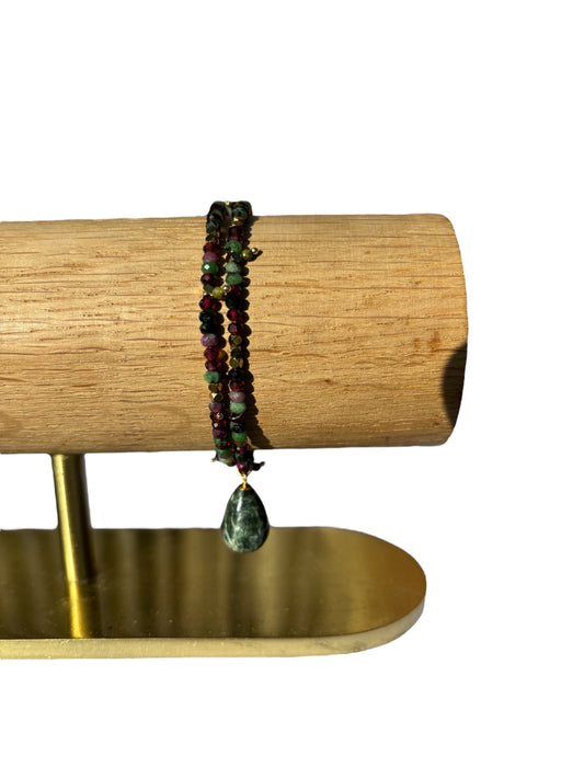 Bracelet Michelle GRENAT / RUBIS ZOISITE