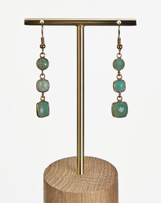 Boucles d'oreilles Elsa AMAZONITE