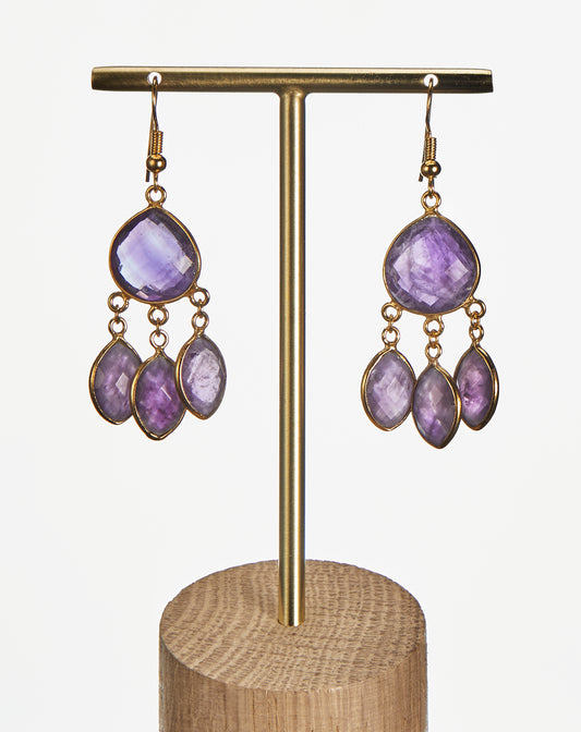 Boucles d'oreilles Levie AMETHYSTE