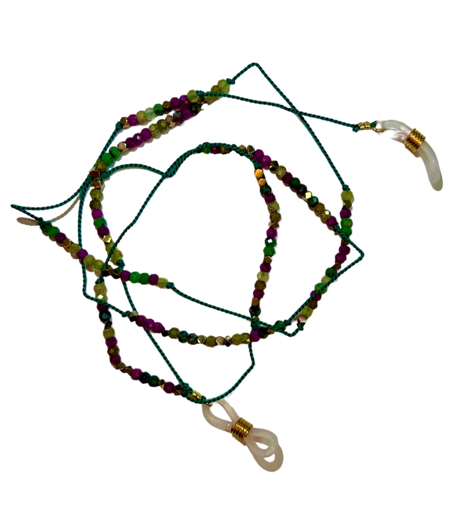 Chaine de lunette India RUBIS-ZOISITE